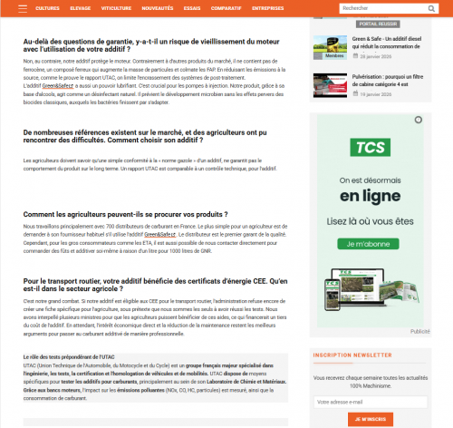 article agricole carburant GNR green safe additif4