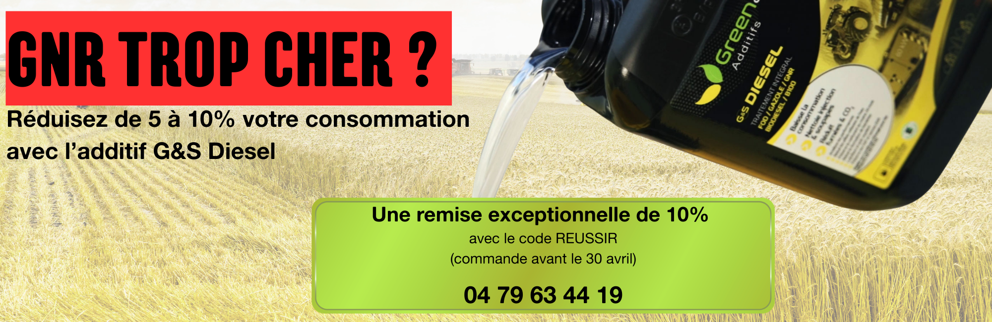 GNR trop cher agriculteurs additif GNR diesel solution
