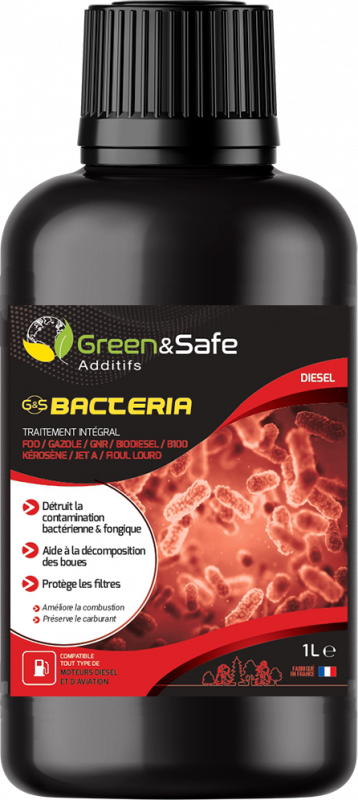 G&S BACTERIA - Additif Biocide Fongicide gazole fioul GNR Kérosène Fioul lourd